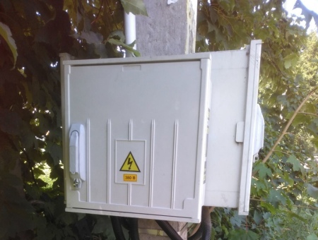 В СНТ "Вишневый сад" (1-я Большая Окружная) подключили участок к электросетям