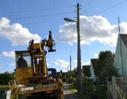 Замена уличных светильников в п. Мозарь